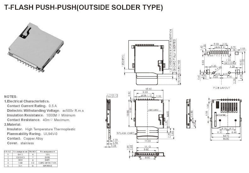 Micro SD Card Slot Tech Bazar টেক বাজার