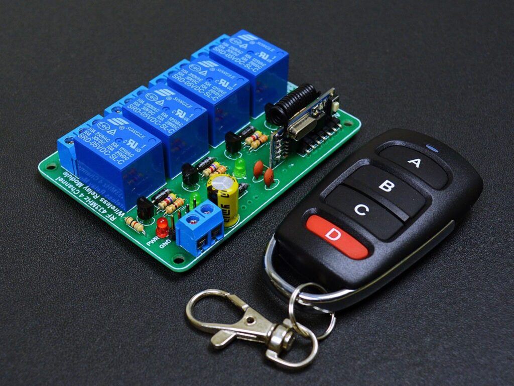 RF 433MHz 4 Channel Wireless Relay Module Tech Bazar টেক বাজার